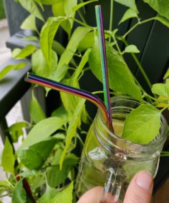 Stainless steel straws, rainbow