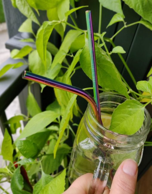 Stainless steel straws, rainbow