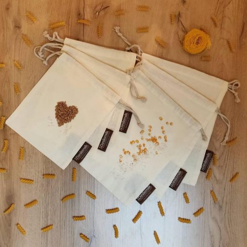 Organic cotton muslin bags Dantesmile for produce